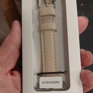 Beige Leather Watch Strap